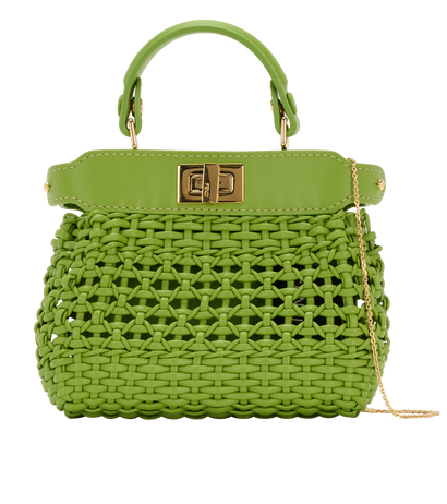 Nano Peekaboo, &pound;995, Handbags, Green, Leather, Front view